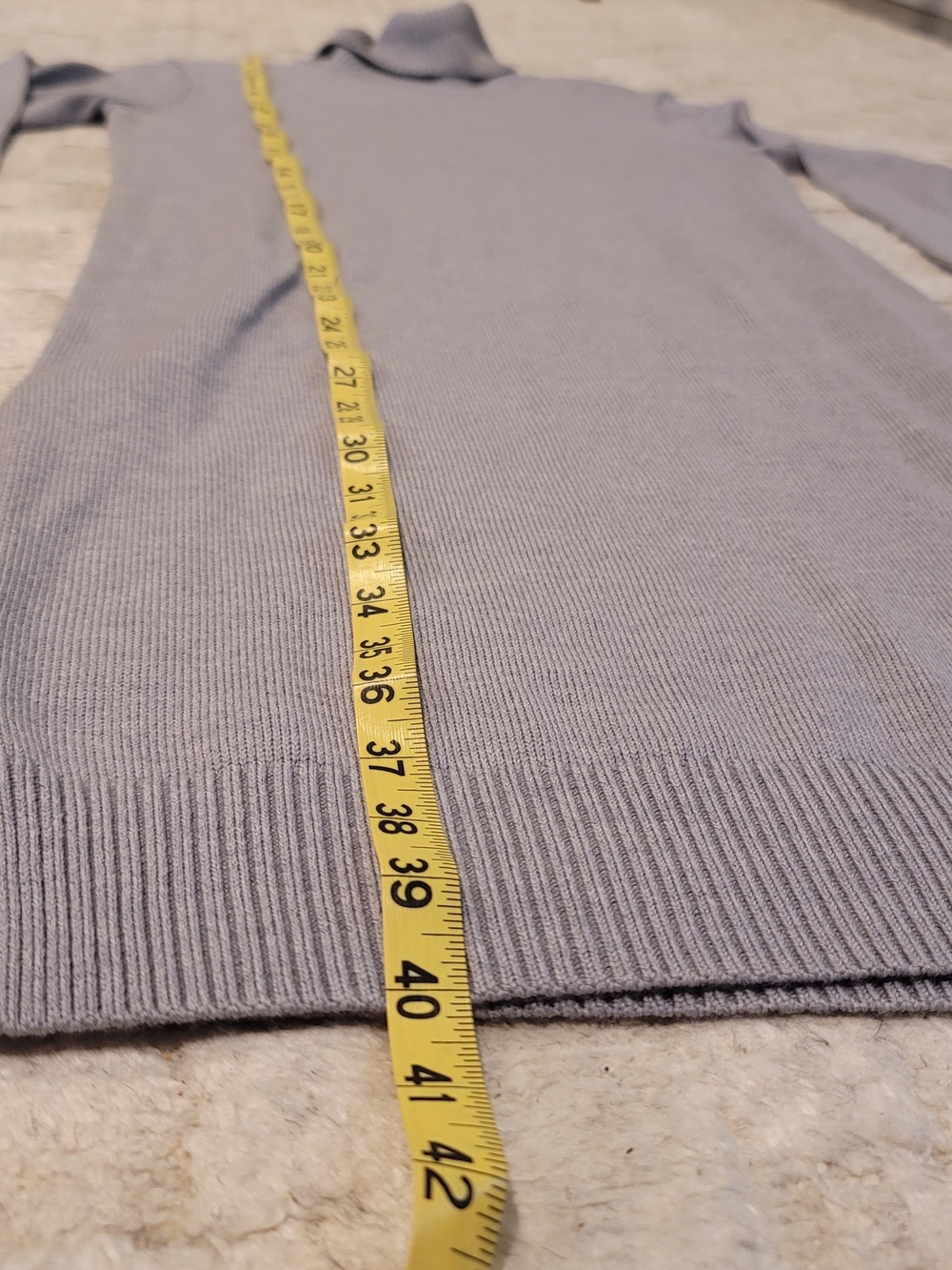 FRANK and OAK Merino Wool Turtleneck Sweater Dress Midi Gray Women's Size XS - Picture 5 of 10